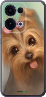 Силиконовый чехол Нарисованный йоркширский терьер для Oppo Reno13 5G - 928u-3944 изображение 