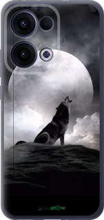 Силиконовый чехол Воющий волк для Oppo Reno13 5G - 934u-3944 изображение 