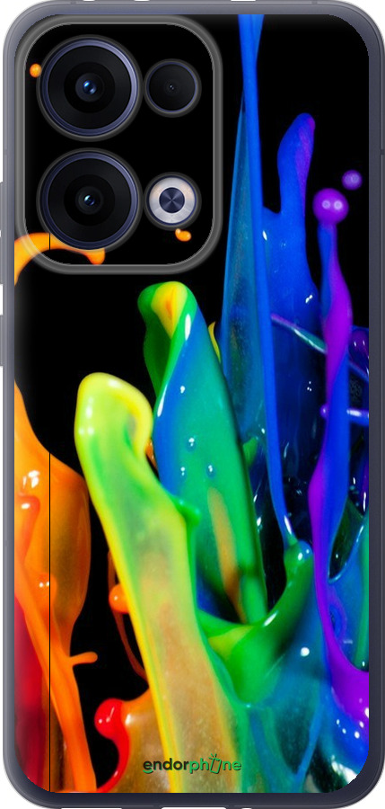 Силиконовый чехол брызги краски для Oppo Reno13 5G - 3957u-3944 изображение 