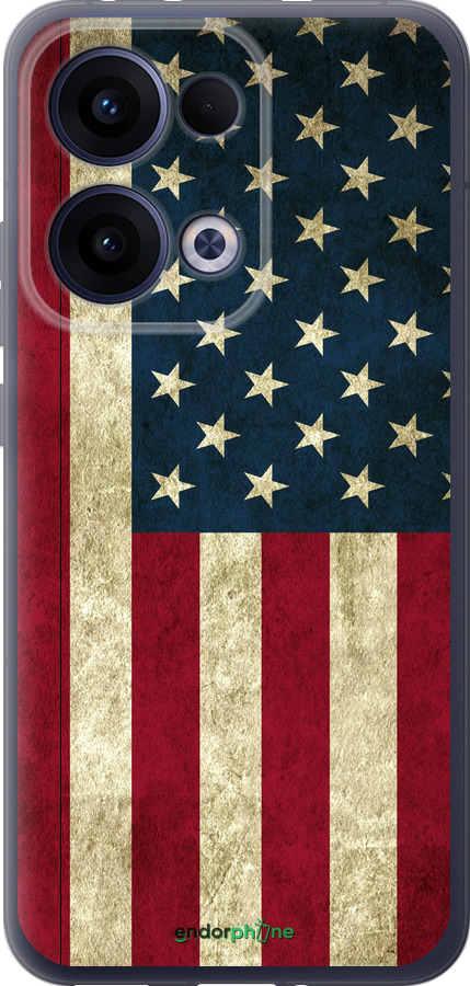 Силиконовый чехол Флаг США для Oppo Reno13 5G - 395u-3944 изображение 