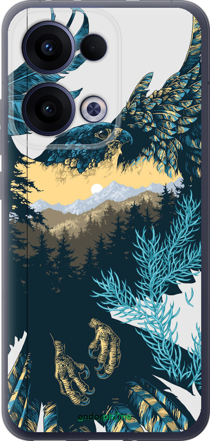 Силіконовий чехол Арт-орел на фоні природи для Oppo Reno13 5G - 3983u-3944 изображение 