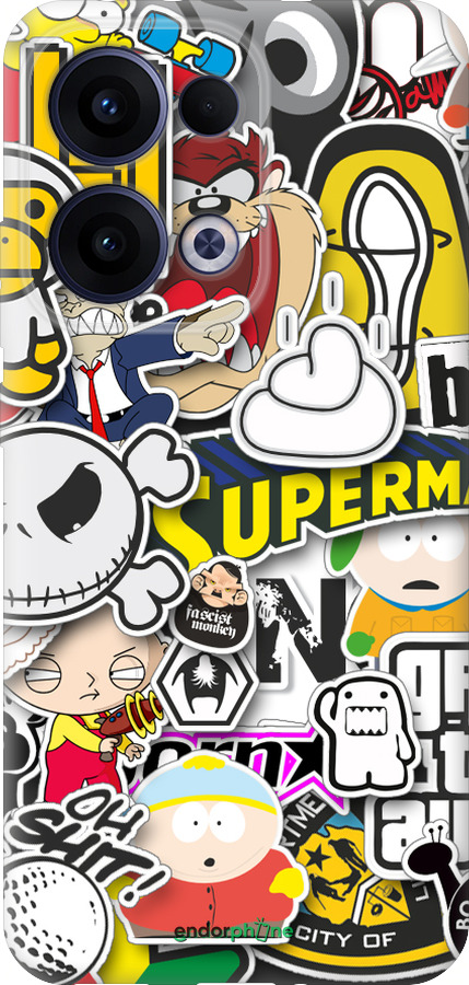 Силіконовий чехол Popular logos для Oppo Reno13 5G - 4023u-3944 изображение 