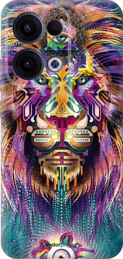 Силиконовый чехол Люминесцентный лев для Oppo Reno13 5G - 4037u-3944 изображение 