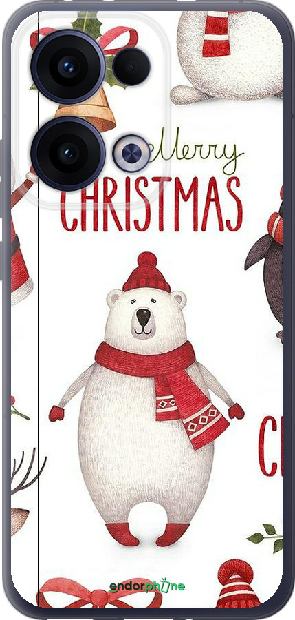 Силиконовый чехол Merry Christmas для Oppo Reno13 5G - 4106u-3944 изображение 