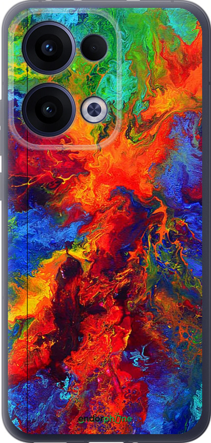 Силиконовый чехол Акварель на холсте для Oppo Reno13 5G - 4150u-3944 изображение 