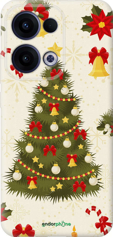 Силиконовый чехол Новогодняя елка для Oppo Reno13 5G - 4198u-3944 изображение 