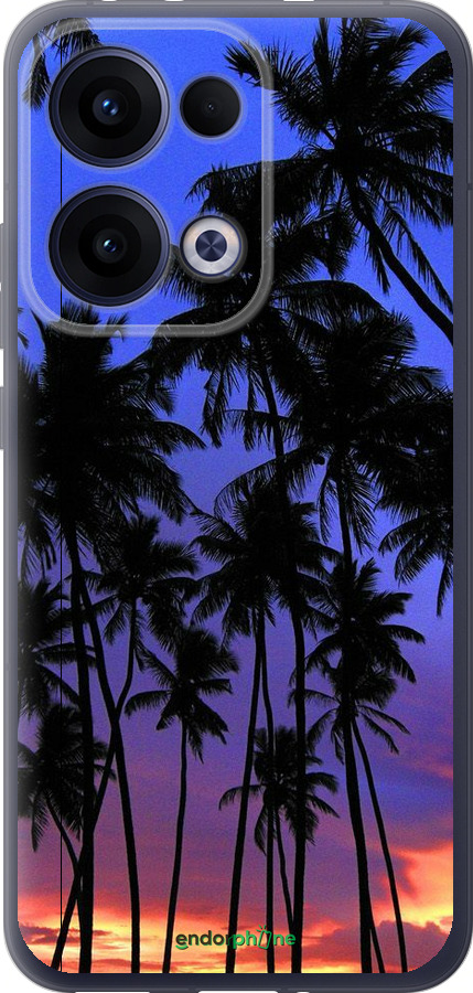 Силиконовый чехол Пальмы для Oppo Reno13 5G - 4324u-3944 изображение 