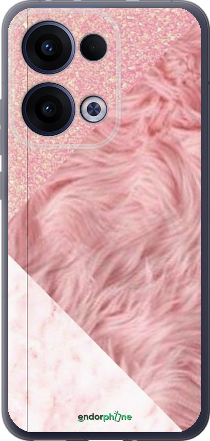 Силиконовый чехол Розовые текстуры для Oppo Reno13 5G - 4343u-3944 изображение 