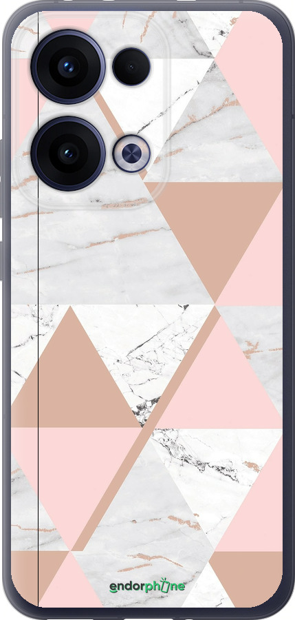 Силиконовый чехол Мраморная симметрия для Oppo Reno13 5G - 4344u-3944 изображение 