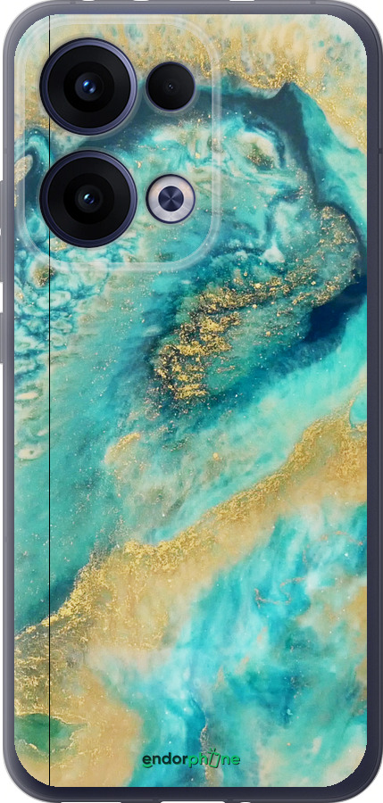 Силиконовый чехол Green marble для Oppo Reno13 5G - 4365u-3944 изображение 