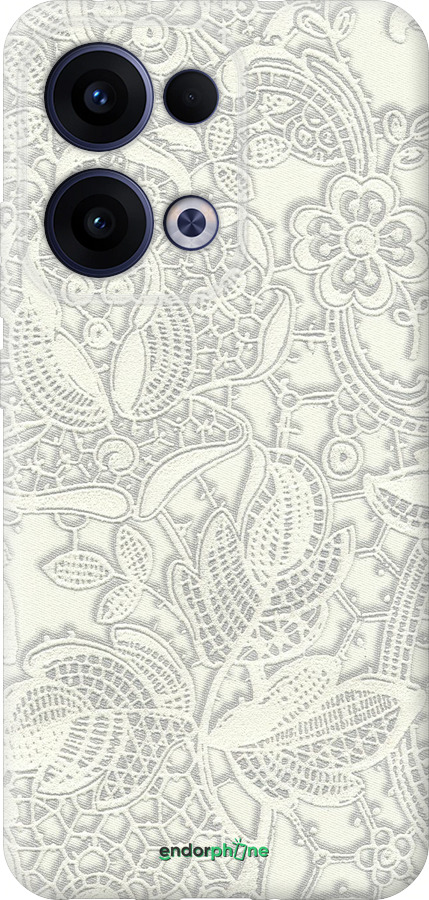 Силиконовый чехол Белое кружево для Oppo Reno13 5G - 4383u-3944 изображение 