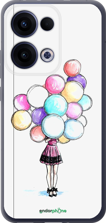 Силиконовый чехол Шарики для Oppo Reno13 5G - 4387u-3944 изображение 