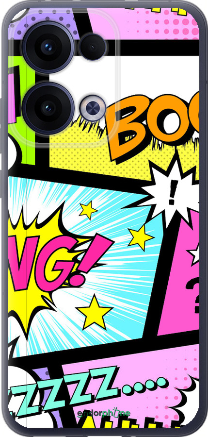 Силиконовый чехол Комикс 1 для Oppo Reno13 5G - 4407u-3944 изображение 