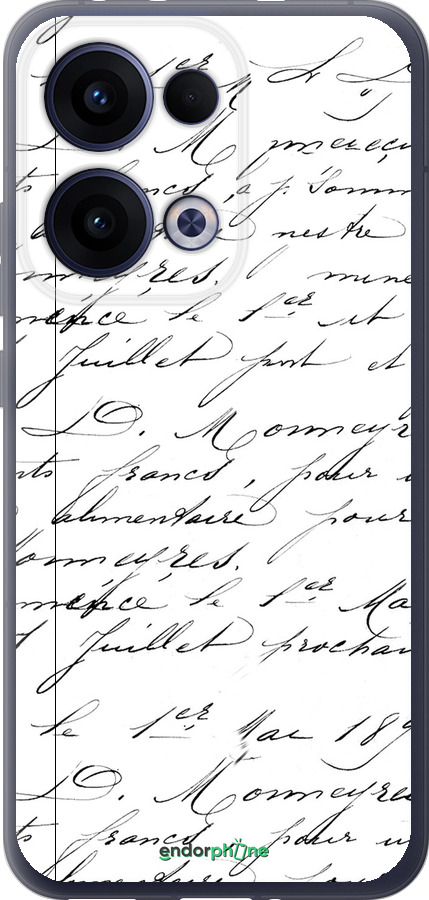 Силиконовый чехол Прописной шрифт для Oppo Reno13 5G - 4475u-3944 изображение 