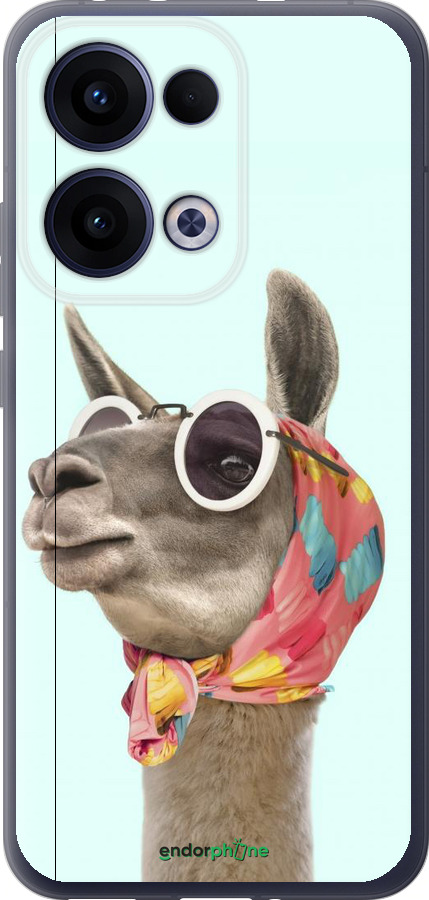 Силиконовый чехол Модная лама для Oppo Reno13 5G - 4479u-3944 изображение 