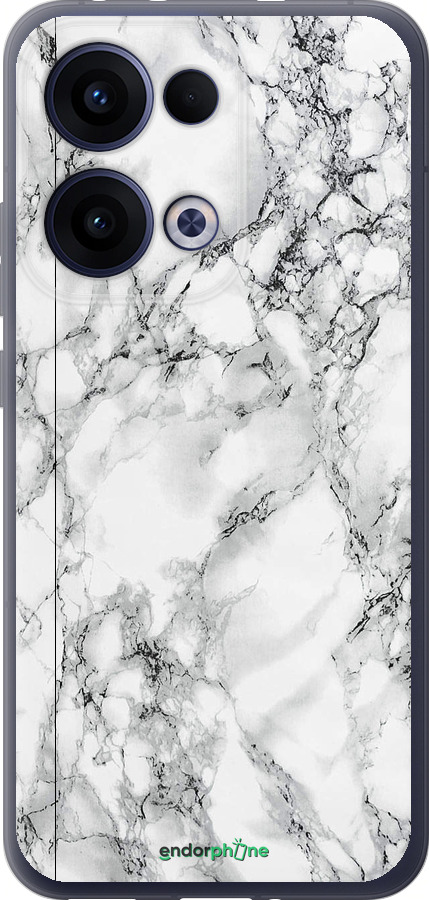Силиконовый чехол Мрамор белый для Oppo Reno13 5G - 4480u-3944 изображение 