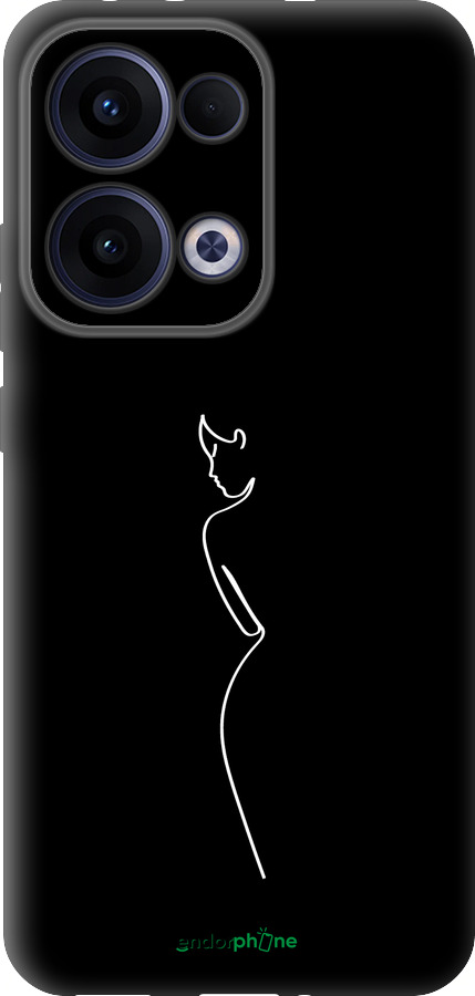 Силиконовый чехол Силуэт1 для Oppo Reno13 5G - 4590u-3944 изображение 