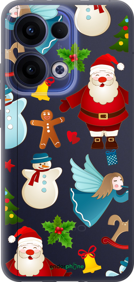 Силиконовый чехол Новогодний 1 для Oppo Reno13 5G - 4614u-3944 изображение 