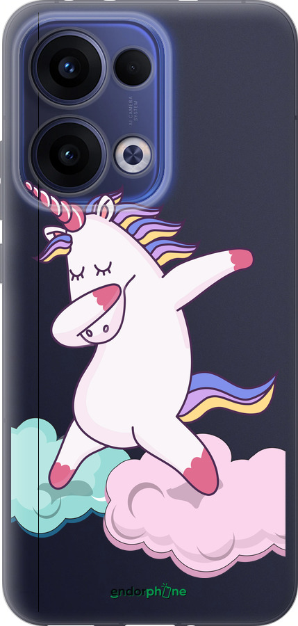 Силиконовый чехол Единорог для Oppo Reno13 5G - 4702u-3944 изображение 
