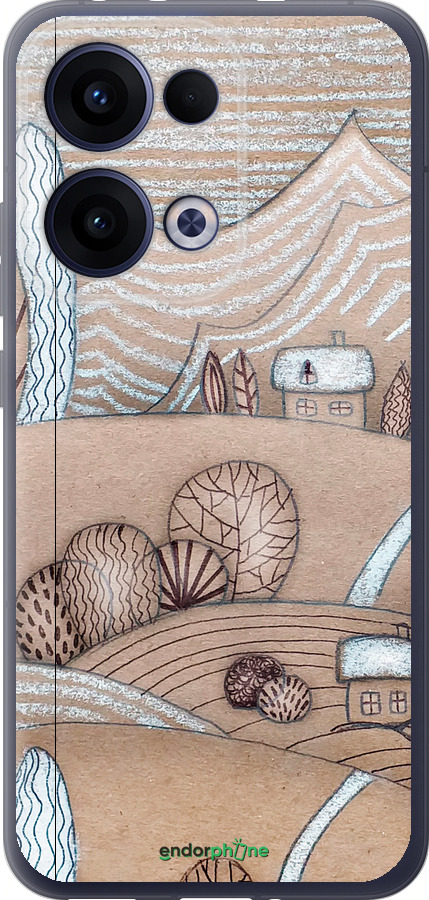 Силиконовый чехол Сказочные холмы для Oppo Reno13 5G - 4749u-3944 изображение 