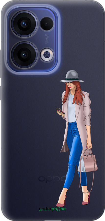 Силиконовый чехол Девушка 1 для Oppo Reno13 5G - 4751u-3944 изображение 