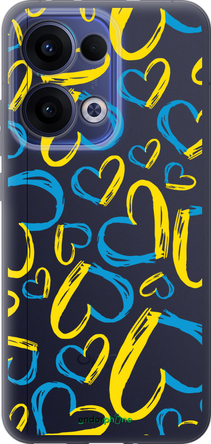 Силиконовый чехол Сердца UA для Oppo Reno13 5G - 5292u-3944 изображение 