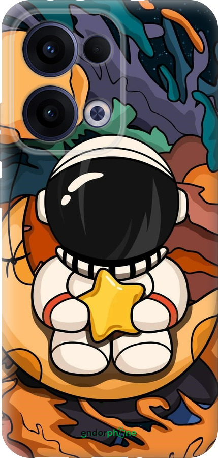 Силиконовый чехол Астронавт и звезда для Oppo Reno13 5G - 5326u-3944 изображение 