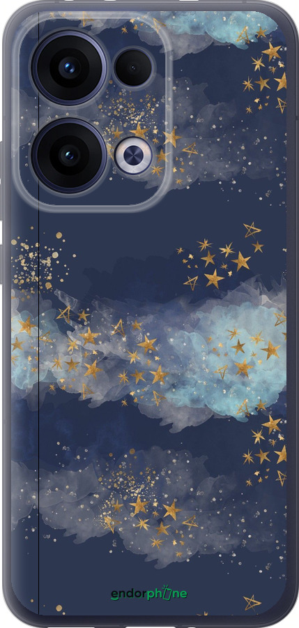 Силиконовый чехол Ночь золотые звезды для Oppo Reno13 5G - 5421u-3944 изображение 