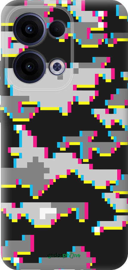 Силиконовый чехол Пиксельный камуфляж для Oppo Reno13 5G - 5481u-3944 изображение 