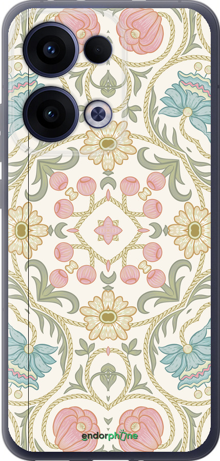 Силіконовий чехол Квітковий орнамент v2 для Oppo Reno13 5G - 5513u-3944 изображение 