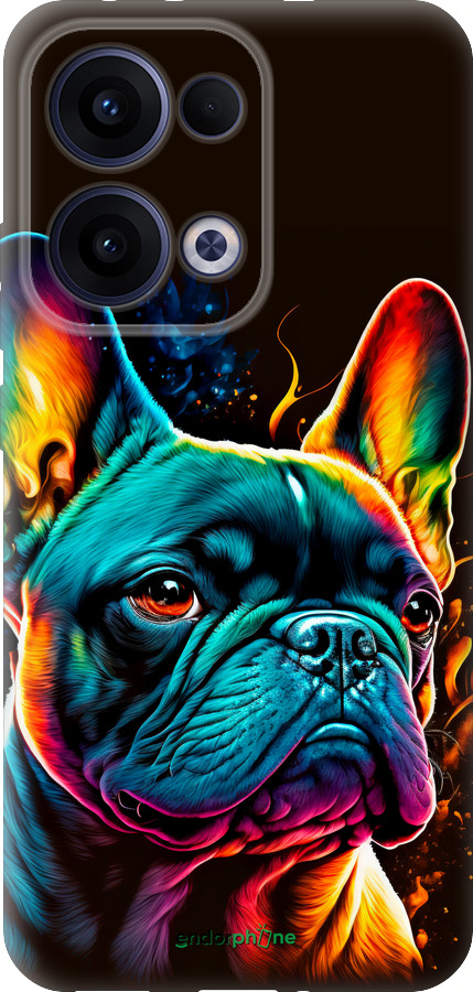 Силиконовый чехол Яркий бульдог для Oppo Reno13 5G - 5547u-3944 изображение 