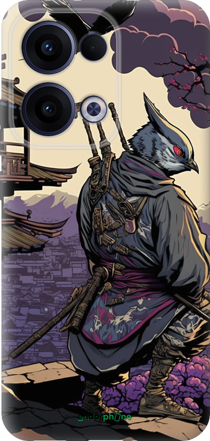 Силиконовый чехол Птица воин для Oppo Reno13 5G - 5587u-3944 изображение 