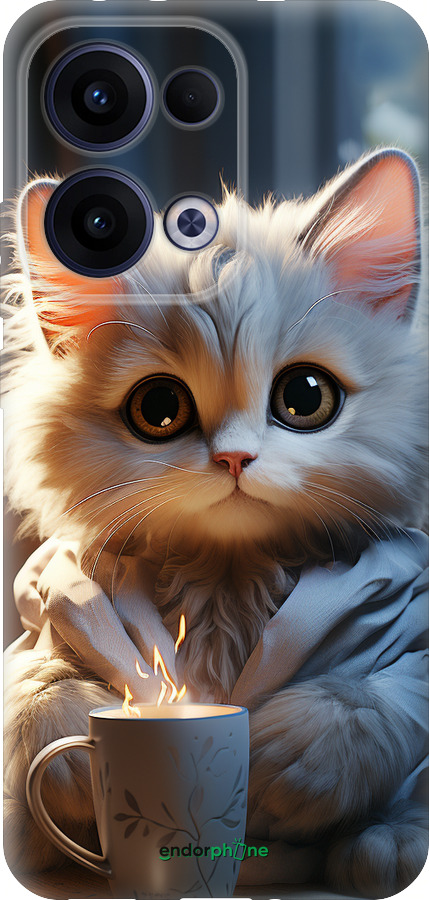 Силиконовый чехол White cat для Oppo Reno13 5G - 5646u-3944 изображение 