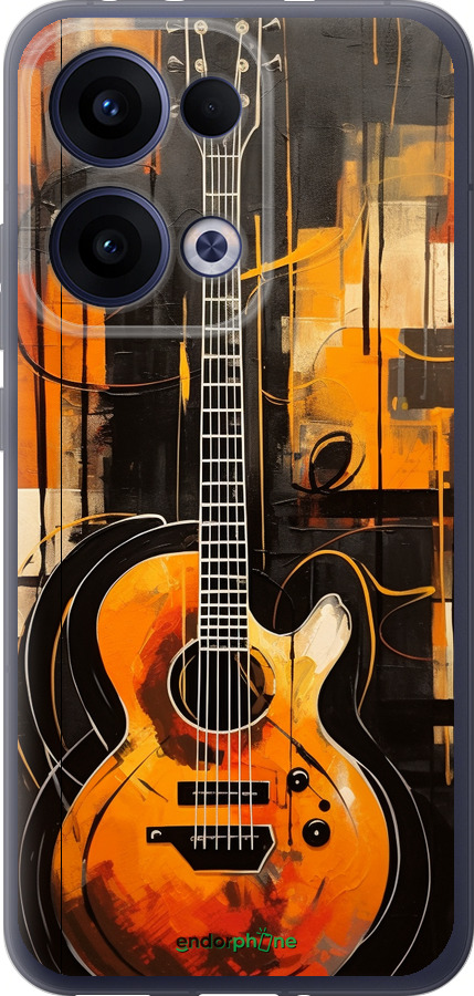 Силиконовый чехол Чехол для телефона Оранжевая Гитара для Oppo Reno13 5G - 5934u-3944 изображение 