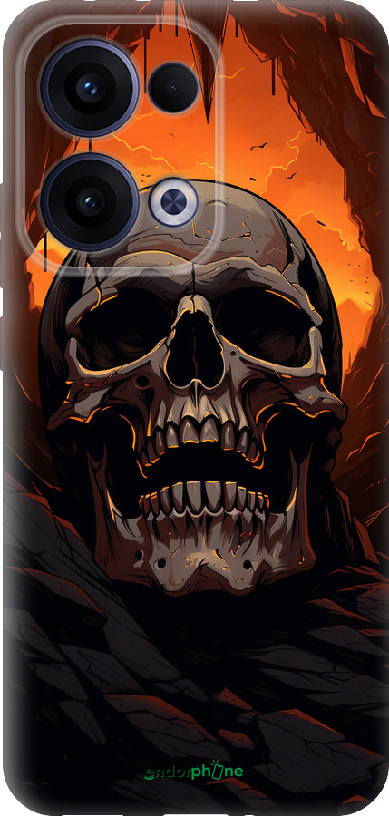 Силиконовый чехол Череп в пещере для Oppo Reno13 5G - 5959u-3944 изображение 
