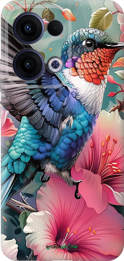 Силиконовый чехол Сказочная колибри для Oppo Reno13 5G - 6051u-3944 изображение 