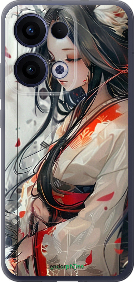 Силиконовый чехол Кицуне для Oppo Reno13 5G - 6073u-3944 изображение 