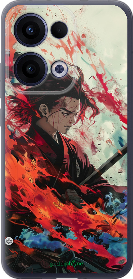 Силиконовый чехол Битва стихий для Oppo Reno13 5G - 6110u-3944 изображение 