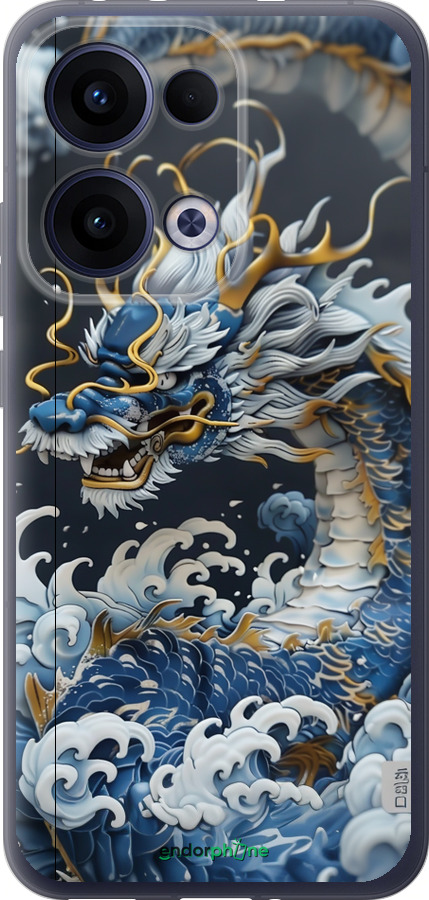 Силиконовый чехол Водяной дракон для Oppo Reno13 5G - 6113u-3944 изображение 