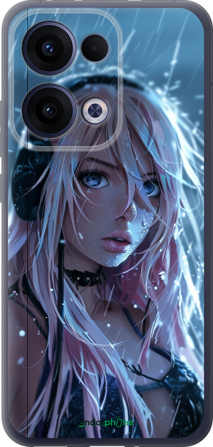 Силиконовый чехол Неоновый дождь для Oppo Reno13 5G - 6119u-3944 изображение 