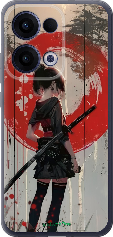 Силиконовый чехол Сумерки воина: Танец с катаной для Oppo Reno13 5G - 6123u-3944 изображение 