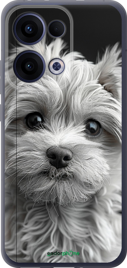 Силіконовий чехол Мальтипу на чорному фоні для Oppo Reno13 5G - 6156u-3944 изображение 