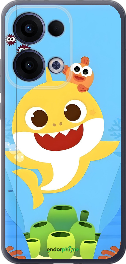 Силиконовый чехол Бейби Шарк для Oppo Reno13 5G - 6303u-3944 изображение 