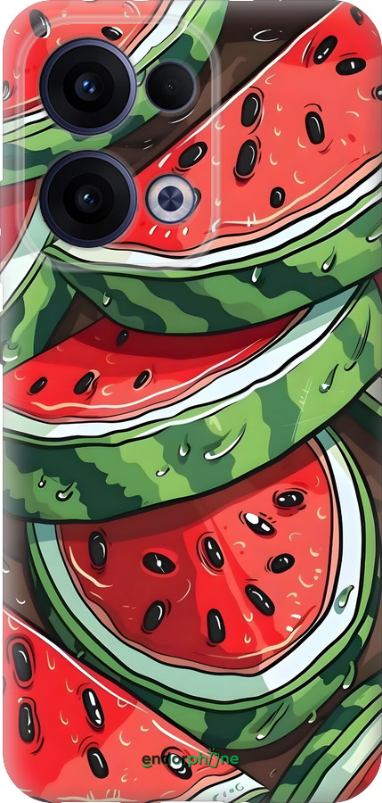 Силиконовый чехол Арбуз для Oppo Reno13 5G - 6315u-3944 изображение 