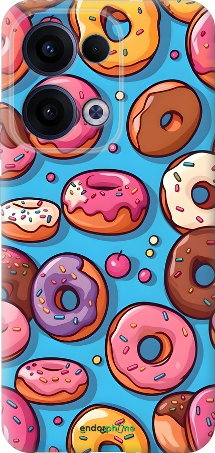 Силиконовый чехол Пончики для Oppo Reno13 5G - 6318u-3944 изображение 