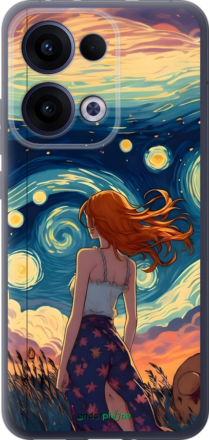 Силиконовый чехол Девушка Арт для Oppo Reno13 5G - 6325u-3944 изображение 