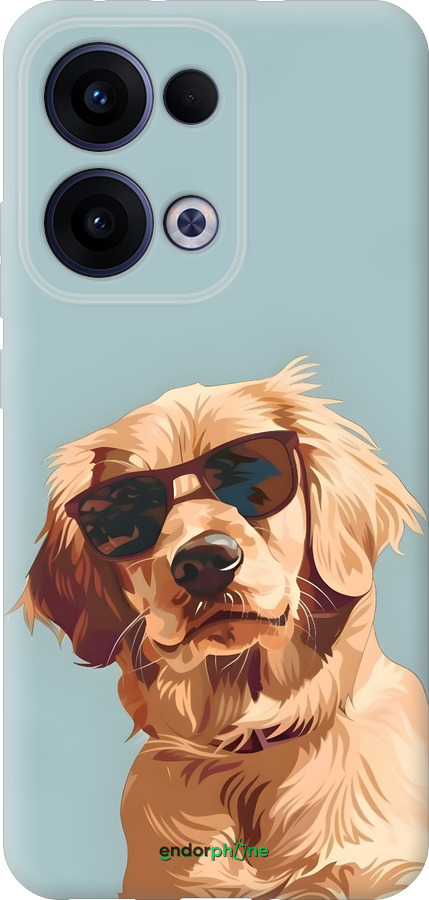 Силиконовый чехол Пес в очках для Oppo Reno13 5G - 6381u-3944 изображение 