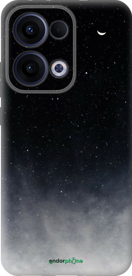 Силиконовый чехол Сині хмари, Синій місяць для Oppo Reno13 5G - 6396u-3944 изображение 