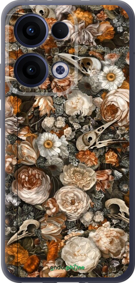 Силиконовый чехол В стиле барокко-мрачный для Oppo Reno13 5G - 6404u-3944 изображение 