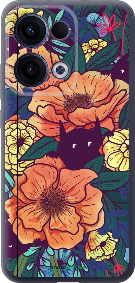 Силиконовый чехол С изображением полевых цветов для Oppo Reno13 5G - 6419u-3944 изображение 